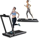 Treadmill Under Desk Walking Pad,2 in 1 Folding Treadmill for Home/Office with Remote Control and APP,Large Screen