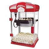 West Bend Stir Crazy Movie Theater Popcorn Popper, Gourmet Popcorn Maker Machine with Nonstick Popcorn Kettle, Measuring Tool and Popcorn Scoop for Popcorn Machine, 4-Qt., Red