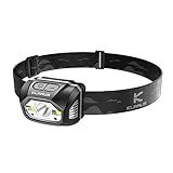klarus HM1 IPX6 Waterproof Rechargeable Headlamp with Motion Sensor, 70 Hours Long Battery Life, Full Charge in 2.5 Hours, 440 Lumens Consistent Output, Shock and Drop Resistant