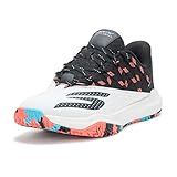 Skechers Men's Viper Court Rally Pickleball Sneaker, White/Pink/Light Blue, 8.5