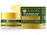 AUREVIA Vegan Ayurvedic Lip Balm – Naturally Lightens Dark Lips & Brightens Tones – Deeply Hydrating & Moisturizing for Dry, Chapped Lips – Plant-Based