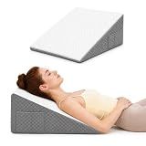 OAISZ Wedge Pillow for Sleep Apnea, 10-Inch Memory Foam Top, LightGrey