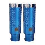 Diamond Core Drill Bit,BRSCHNITT 1 3/8 Inch Laser Welded Diamond Hole Saw with 5/8-11 Thread for Granite Marble Solid Block Stone Reinforced Concrete,Dry or Wet Drilling (35mm 2pcs)