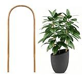 Hanaruer 20 Pack Bamboo Trellis, U-Shape Natural Bamboo Garden Trellis with Twist Ties, Climbing Plant Support for Indoor Outdoor Potted Plants, 16 Inch Trellis for Vines, Ivy, Flowers & House Plants