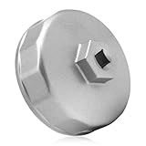 QQWD Oil Filter Wrench, Heavy Duty 74mm 14 Flutes Oil Filter Cap Wrenches Removal Tool Compatible with Mercedes Benz, Audi, VW, Porsche, Audi, Mazda, Sprinter Select Mobil1, Bosch, Mahle