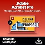Adobe Acrobat Pro | PDF Software | Convert, Edit, E-Sign, Protect | PC/Mac Online Code | Activation Required