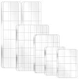 FNANJWQ 6Pcs Acrylic Blocks for Stamping Set Clear Stamping Blocks Tools with Grid Lines, Stamps for Crafting Card Making Scrapbooking Tools