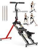 YOLEO Adjustable Resistance Stair Steppers for Exercise at Home, Folding Cardio Stairmaster with 3 Workout Modes & Oversized Pedal,90% Pre-Assembled Stair Climber with Handlebar for Full Body Workout