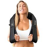 InvoSpa Shiatsu Neck and Back Massager with Heat - Deep Kneading Pillow for Massage - Electric Full Body Massager (Black)