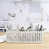 Boston Warehouse White Picket Fence Flatware Caddy
