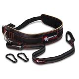 Dark Iron Fitness Dip Belt – Padded Leather Weight Lifting Belts w/ 40 Inch Strap for Squats & Pull Ups - Men & Women Weightlifting up to 270lbs
