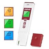 GIDIGI pH Meter for Water with Color Display pH Test Strip Function Pro Digital pH Level Tester ATC pH Calibration Kits Water Quality Tester for Pool Spa Hot Tub Hydroponics Aquarium Drinking Water