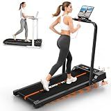 Walking Pad Treadmills for Home with 7.5MPH, Built-in Speaker, Upgrade 3.0HP Foldable Treadmills with 10% Incline, Compact Running Machine with APP, 350 LBS, LED Display, Remote Control