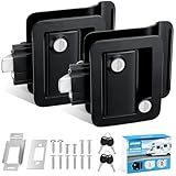 Kohree 2 PCS RV Door Locks Replacement with Paddle Deadbolt, Camper Door Lock, 100% Metal RV Enclosed Travel Trailer Door Lock for Camper Horse Trailer Cargo Hauler