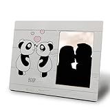 Mancheng-zi Love Picture Frames, Valentines Gifts for Her Girlfriend, Anniversary Wedding Gift for Wife Couple, Cute Panda Picture Frame for Couples, 4x6