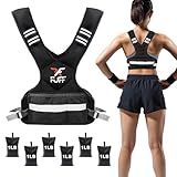 FUFF Weighted Vest Woman, 4-10 Lb Adjustable Weight Vest for Women Men, Female Strength Training Body Vest for Walking Exercise Running Workout