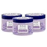 Dr Teal's Pure Epsom Salt Body Scrub, Soothe & Sleep with Lavender Essential Oils, 16 oz (Pack of 3)