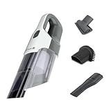 Shark Cyclone PET Handheld Vacuum with, HyperVelocity Suction, Powerful Pet Hair Pickup, Lightweight, XL Dust Cup, Including Upholstery Tool, 8" Crevice Tool, Scrubbing Brush, Pearl White, AA701