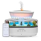 Dreamlax Rain Humidifiers for Bedroom – Cool Mist Essential Oil Diffuser, White Noise Machine with 10 Nature Sounds, 7 LED Lights, Remote Control & Decorative Raindrop Lamp