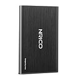 NRICO Ultra Slim 500GB Portable External Hard Drive USB3.0 HDD Storage Compatible for PC, Desktop, Laptop,Mac,PS4, Xbox one (Black, 500, GB)