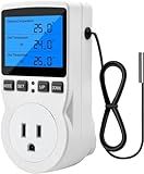 Diymore Digital Thermostat Controller - Plug-in Temperature Controller for RVs, Reptile Terrariums, and Greenhouses (1800W, -40°F to 248°F)