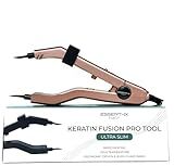 Professional Keratin Fusion Tool for Hair Extensions – Slim Long Heating Plates, Adjustable Temperature, Rapid Heat-UP, Seamless Fusion, Root Access, Salon-Quality Keratin Glue Gun (Rose Gold)