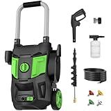 Pressure Washer -4800PSI Power Washer with Foam Cannon, High Pressure Cleaning Machine with 4 Connect Nozzles for Cars/Patio/Driveways/Home Cleaning
