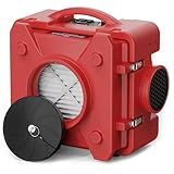 CADPXS Shield-550 Negative Machine Airbourne Cleaner HEPA Scrubber Water Damage Restoration Equipment Air Purifier, Air Scrubbers Red