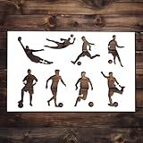 Soccer Stencil Template - Reusable Soccer Sports Stencils for Painting on Wood, Glass, Wall, Rock, Walls, Canvas, Glassware, Spray Painting, Airbrushing (5 x 8)