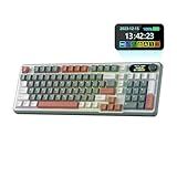 RK ROYAL KLUDGE S98 Mechanical Keyboard w/Smart Display & Knob, Top Mount 96% Wireless Mechanical Keyboard BT/2.4G/USB-C, Hot Swappable, Software Support, Creamy Sounding, 98 Keys