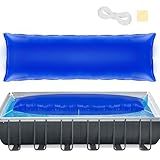 4x15ft Extra Large Thick Pool Pillows - Air Pillow Pool Closing Kit for Above-Ground In-ground Winterizing, Ice Equalizer Cover Floating Supporter with 49ft Ropes & Repair Patch