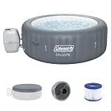 Coleman SaluSpa 4 to 6 Person Inflatable Hot Tub, Round Energy-Efficient Portable Outdoor Spa with 140 AirJets, 77" x 28"