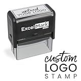 ExcelMark Custom Logo Stamp - Personalized Self-Inking Stamp - Upload Your Own Image (XL)