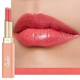 Oulac Coral Peach Red Lipstick for Women, Moisturizing Lipsticks, Glass Shine Tinted Lip Balm, Sheer Shine Juicy Lip Gloss, Lightweight and Hydrating Formula for Dry Lip Care, Vegan Lipstick (04)