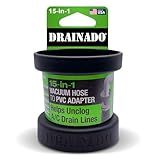 DRAINADO - Multi Vacuum Hose to PVC Pipe Adapter - Help Unclog A/C Drain Lines Effortlessly - No More Reducers, Duct Tape or Makeshift Tools - Compatible with Various Vacuum Hoses and PVC Pipes Sizes
