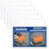 6 Pcs 2.4x4 Inch Windshield Sticker Holder Self-Adhesive Car Business Card Holder Display Clear Parking Pass Holder Parking Permit Holder Auto Registration and Insurance Sleeve for Car Windshield