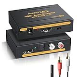 avedio links 4K HDMI Audio Extractor Splitter, 4K@60Hz HDMI Audio Converter Adapter + Optical Toslink SPDIF + L/R Stereo Compatible with Fire Stick, Blu-Ray Player (4K 60Hz Black)
