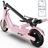 WERHY Electric Scooter with 8.5"/10" Solid Tire, 350W/500W Powerful Motor & 19/22 MPH Top Speed, 16/25 Miles Long Range, Folding E Scooter with Dual Braking for Teens and Adults