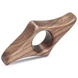 Walnut Book Page Holder, Smooth Finish Wood Book Holder for Reading, Ideal Book Reader Gifts & Reading Accessories,Book Worm Gifts for Women, Thumb Book Page Holder (Medium)