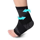 Consss Ankle Brace, Achilles & Plantar Fasciitis Relief Compression Sleeve, Foot Brace with Ankle Support Strap for Women and Men, Heel Protector Wrap for Pain, Tendonitis & Sprain