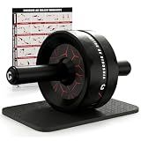 Vinsguir Ab Roller Wheel, Abs Workout Equipment for Abdominal & Core Strength Training, Exercise Wheels for Home Gym, Fitness Equipment for Core Workout with Knee Pad Accessories