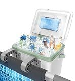 13L Pool Cooler with Ice Pack – Insulated Hanging Hard Cooler for Above-Ground Pools, Fit Intex Bestway, Keeps Ice 3X Longer, Holds 22 Cans + Ice, Perfect for Poolside, Camping & Outdoor Parties