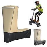 MD34 Electric Scooter Cover, Outdoor Waterproof and Dustproof, All-Season Electric Scooter Cover - Length 47 inches × Width 24 inches × Height 45 inches, Khaki and Black