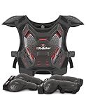 Kids Dirt Bike Gear Motocross Chest Protector Motorcycle Protective Gear Armor Vest Knee Guards Elbow Pads Dirt Bike Riding Gear for Baby Biker ATV (Black)