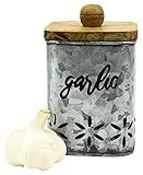 Boston Warehouse Galvanized Garlic Canister