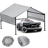Dasmiro Robot Mower Garage - Waterproof Cover | 32"x30"x26" UV Protection Shelter for Wire Free Robot Lawn Mower | Steel Frame