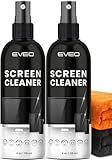 Screen Cleaner Spray - TV Screen Cleaner Spray and Microfiber Cloth kit, Computer Screen Cleaner & Car Screen Cleaner for TV, Monitor, Laptop, MacBook, iPad, iPhone and Electronic Devices - 2 Pack