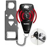 Securityman Portable Door Lock with Alarm | Hotel Door Locks for Travelers Security | Loud 130dB Door Security Device for Hotel Room, Apartment Home, & Travel Safety Inside for Women Children - Black