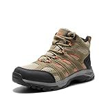 NORTIV 8 Women's Waterproof Hiking Boots Outdoor Trekking Mid Backpacking Mountaineering lightweight boots,Size 9,Brown/Orange,SNHB2212W