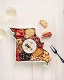 FIFTY UNITED PLATES Missouri Shaped Baking Dish Serving Platter or Decorative Tray Charming Porcelain Bakeware Oven Microwave and Dishwasher Safe